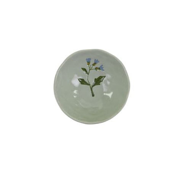Fiori Cer Trinket Dish 13x5cm Nat/Blue