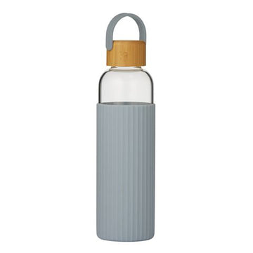 Costa Glass/Silicone Bottle 600ml Denim