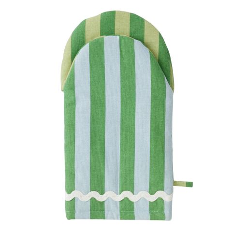 Carnivale Cott Oven Glove 16x35cm Green
