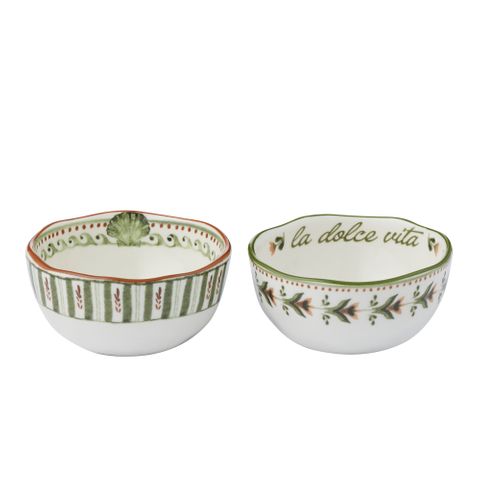 Dolce Vita Ceramic Bowl 10.5x5cm 2 Asst