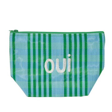 Oui Recycled Pouch 30x10x19cm Grn/Blue