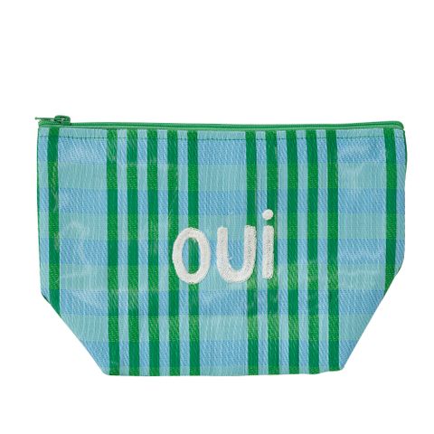 Oui Recycled Pouch 30x10x19cm Grn/Blue