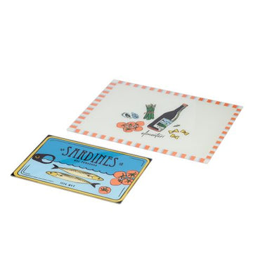 Sardine S/2 Glass Serving Board 40x30cm