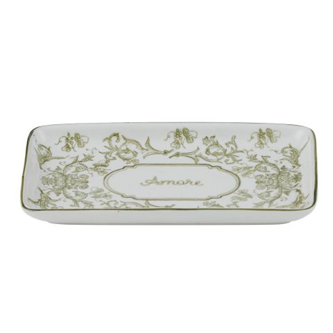 Puglia Ceramic Plate 23x13cm Olive